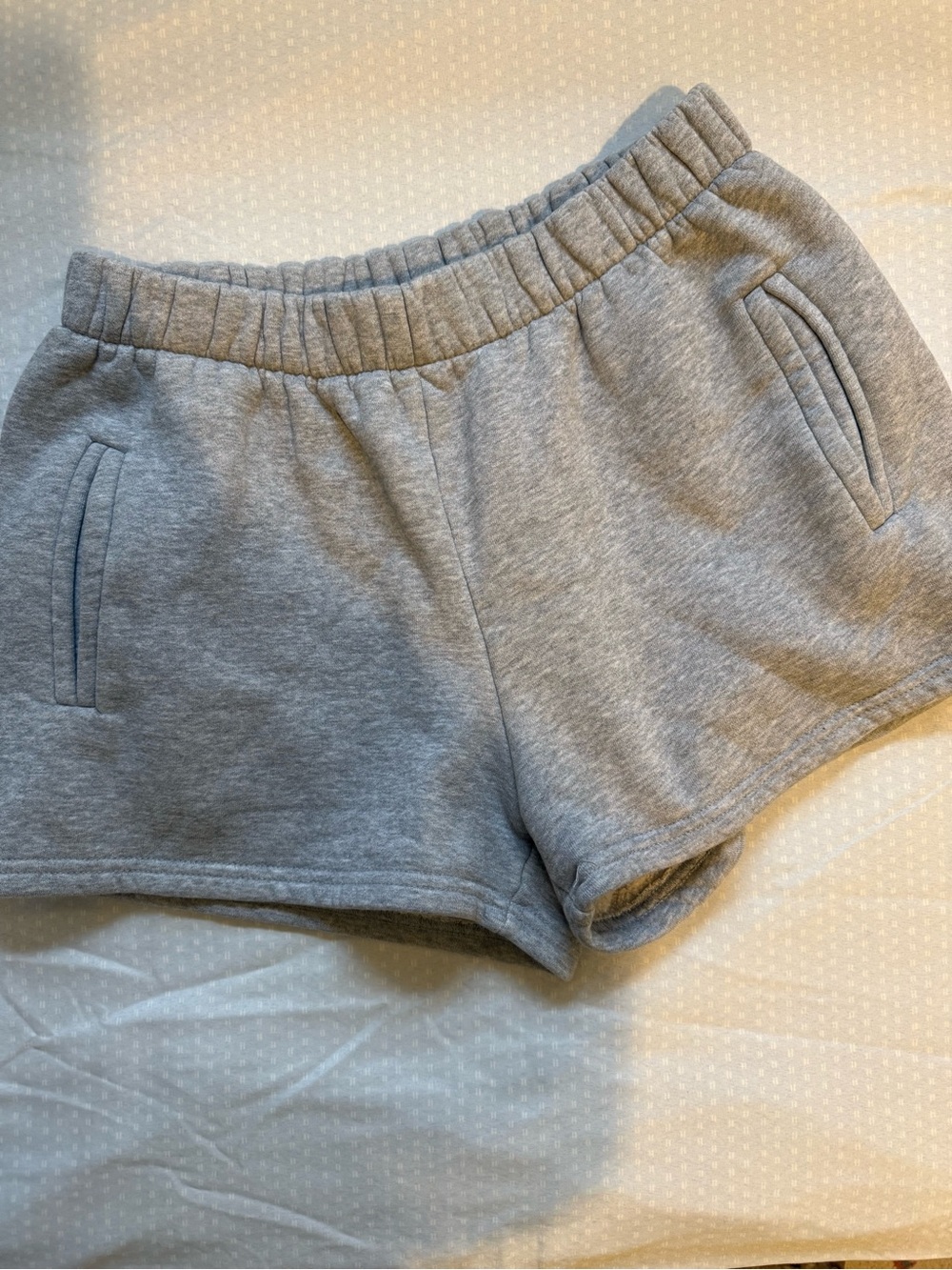 Women's Gray Fleece Lounge Shorts - Comfort Fit Tic Toc